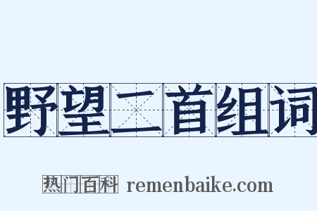 野望二首组词是什么意思的图片